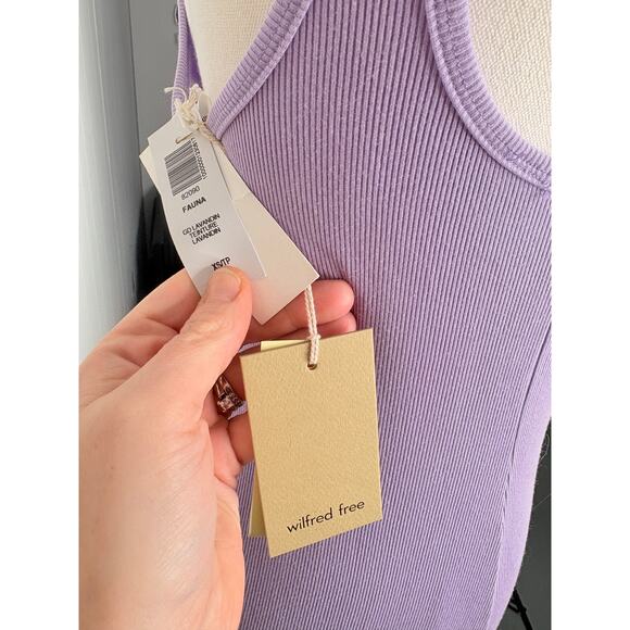 NWT Wilfred Fauna Tank Dress Size XS Purple Lavender Mini - Picture 8 of 8